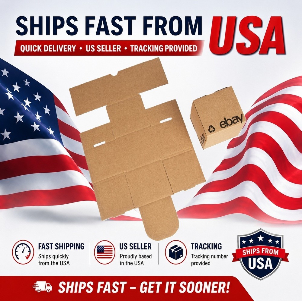 eBay-Branded Boxes With Black Color Logo 4″ x 4″ x 4″ FREE SHIPPING USA