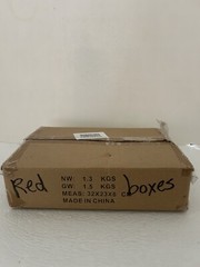 RED ONE LAYER BALLOTIN BOX CASE 7-1/2in x 4 in x 1-1/8in. 1/2 lb *Set of 50*