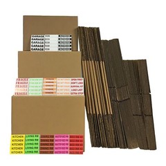 UBMOVE Moving Kit #5 42 Small/Medium/Large Boxes and Room Labels