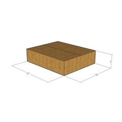 12x10x3 Flat Corrugated Shipping Boxes 32 ECT Single-Wall, 175/Pack