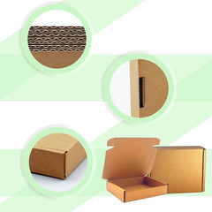 ​​​5X4X1 Inch Small Shipping Boxes 50 Pack, Brown Kraft Corrugated Cardboard