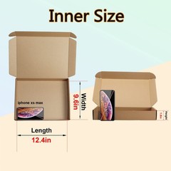 13x10x2 Inches Shipping Boxes Pack of 25, Small Corrugated Cardboard Box for …