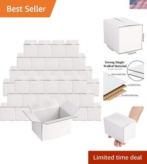 Space-Saving 40 Pack Corrugated Boxes, 6x4x4 – Easy Assembly for Shipping Needs