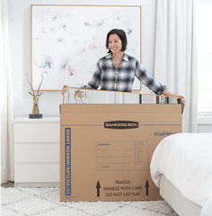 Smoothmove Tv/Picture/Mirror Moving Box, Medium, 37 X 4 X 27 Inches, 4 Pack