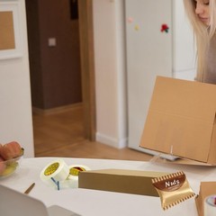25 PCS 12x7x2 Inch Shipping Boxes Brown Corrugated Cardboard Mailer Packing