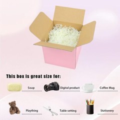 6x6x6 Inches Small Shipping Boxes 30 Pack Pink Mailer Boxes Corrugated Cardbo…