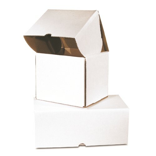 50 – 11 3/4×7 1/4×4 3/4″ Outside Tuck Corrugated Mailer White Ships Flat