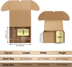 Brand New 8x6x4 Brown Cardboard