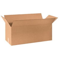 20 Strong Corrugated Shipping Boxes 30x10x10 ECT-32 Kraft – Pack of 20