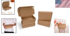 6 Pack 9x6x2 Inch Brown Cardboard Mailing Boxes, Small Business Shipping Mailers