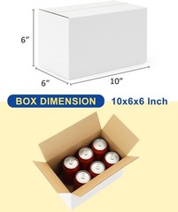 High-Quality 40 Pack White 8x6x6 Shipping Boxes – Perfect for Small Essentials