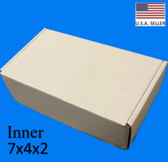 7x4x2 White Corrugated Cardboard Shipping boxes set of 50pcs