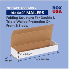Medium Moving Boxes 14x4x2, 50-Pack | Corrugated Cardboard