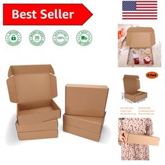 Sturdy & Lightweight 6 Pack Shipping Boxes 12x9x3 – Perfect for Gift Wrapping