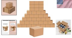 40 Pack 8x6x6 Eco-Friendly Corrugated Shipping Boxes – Perfect for Small Items