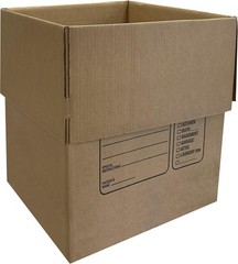 Moving Boxes with Handles, 10 Premium Large, 18 x 18 x 24, Brown, BOXINDSLAR10
