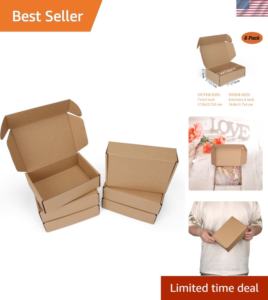 Lightweight Sturdy Mailer Boxes 7x5x2 Inch – Ideal for Small Business Packaging