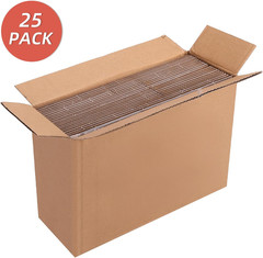 25 Packs Small Shipping Boxes 7X5X3 Inches, White Corrugated Cardboard Box for S