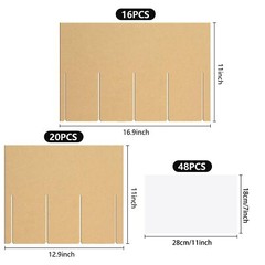 4 Sets Glass Packing Dividers with Foam Pouches for 18x14x12 Inch Boxes