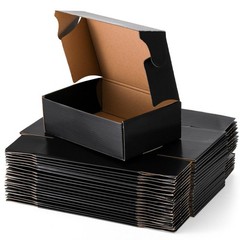 30 Pack CardBoard Boxes, 9 x 6 x 3 Inches Small Shipping Boxes, Black Corruga…