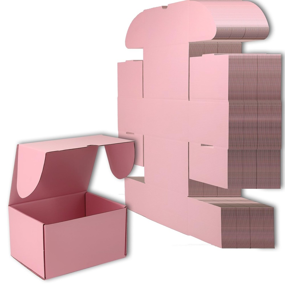 7x5x4 inches Small Shipping Boxes Set of 50 – Pink Mailer Corrugated Cardboar…