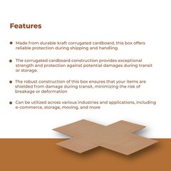 17 1/8 x 14 1/8 x 2″ White Multi-Depth Corrugated Bookfold 50/Case