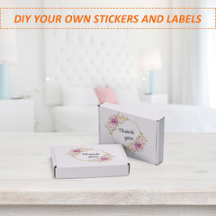 50 Pack 6x4x1 Inch White Corrugated Shipping Boxes, Cardboard Literature Mailers