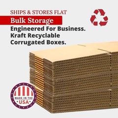 25-Pack of 14x10x6 Kraft Cardboard Boxes | Reliable Storage & Shipping Solution