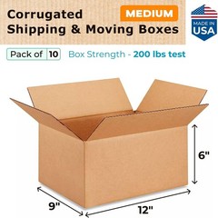 Medium Boxes 12X9X6 – 200 Lb Vs – Packing Boxes For