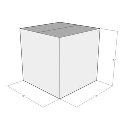 12x12x12 White Corrugated Shipping Boxes 32 ECT Single-Wall, 5/Pack