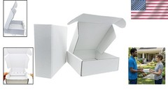 10-Pack Crush-Resistant Small White Mailer Boxes 6x6x2 Inch – Perfect for Gifts