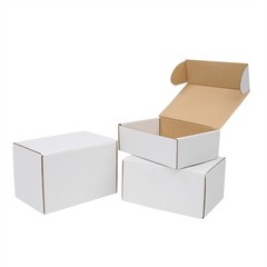 50PCS 6x4x3″ Corrugated Paper Packaging Boxes Shipping Moving Box White Outside