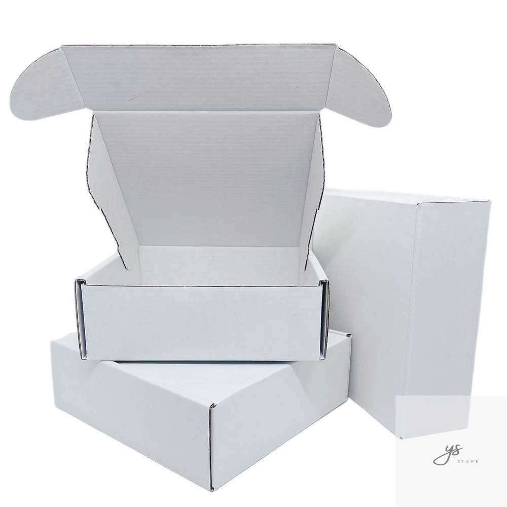 Small White Box 6 x 6 x 2 Inch 50 Pack Recyclable Corrugated Gift Mailers Storag