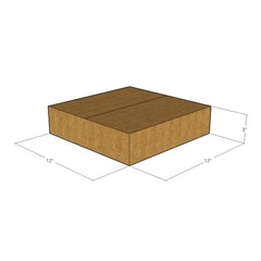 5 12x12x3 Kraft Brown Corrugated Shipping Boxes 32 ECT Single-Wall New