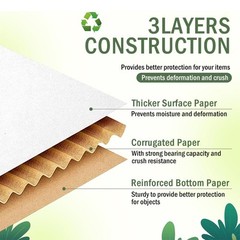7.8×5.5×1.5-Inch White Shipping Cartons — Pack of 10 or 20 — Ideal for Moving.