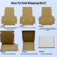6x5x1 inch White Shipping Boxes 50 Pack, Small Corrugated Cardboard Mailer Bo…