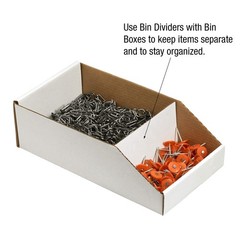 BBIND6 Corrugated Bin Dividers, 6″, Oyster White (Pack of 100)