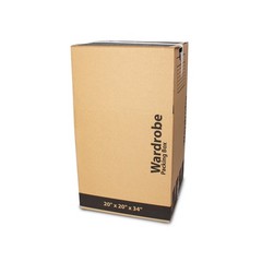 (2 pack)Moving Wardrobe Box, 20 in. x 20 in. x 34 in., Kraft, 1 Box