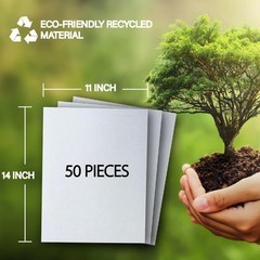50 PCS White Corrugated Cardboard Sheets 11×14 Inch Rigid Divider Inserts