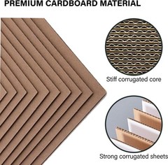 50 PCS White 6×9 Inch Corrugated Cardboard Sheets Divider Inserts Bulk Flat