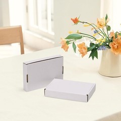 50 Pack 6x4x1 Inch White Corrugated Shipping Boxes, Cardboard Literature Mailers