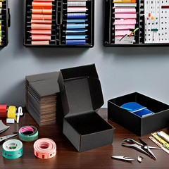 Black Shipping Boxes 6X6X3 Inches, 20 Pack | Easy Assembly, Sturdy 32 ECT Corrug