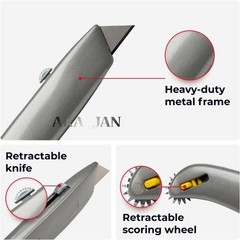 Heavy Duty Utility Retractable Knife Scoring Wheel Box Sizer Carton Resizer