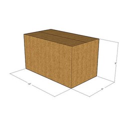 10 14x8x8 Kraft Brown Corrugated Shipping Boxes 32 ECT Single-Wall New