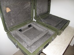 Hard Case Hinged Single Lid 23x22x7 Rotomolded Plastic Green Heavy Duty