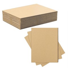 50 Pack 8×12 Inch Corrugated Cardboard Sheets Flat Square Inserts Brown