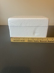 ProPak EMPTY Styrofoam Insulated Cooler with Cover 8 x 6.5 x 5