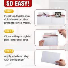 60 Pack Rigid Mailers, 7″x4.35″ Trading Card Shipping Envelopes for Collector…