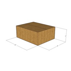 10 10x8x4 Kraft Brown Corrugated Shipping Boxes 32 ECT Single-Wall New