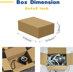 30 Pack 6x4x2 inches Small Shipping Boxes Brown Corrugated Cardboard Boxes for P